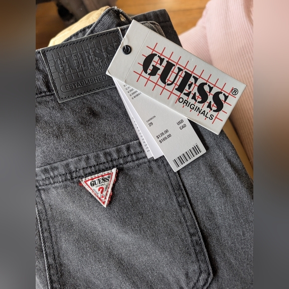 Guess Jeans cargo wide leg straight carpenter Size 29 charcoal - Picture 2 of 8